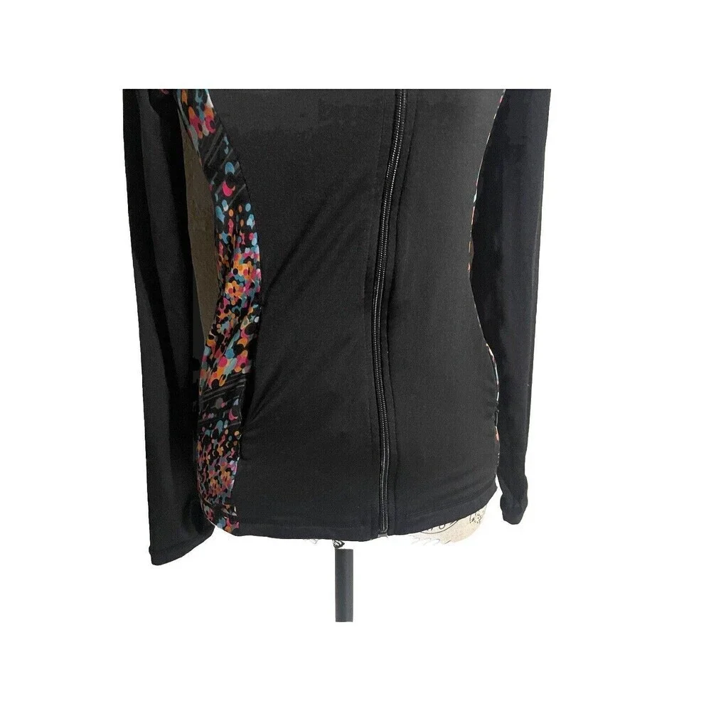 Disney Parks Minnie Mouse Black Polka Dot Zip Up Running Jacket Size Small